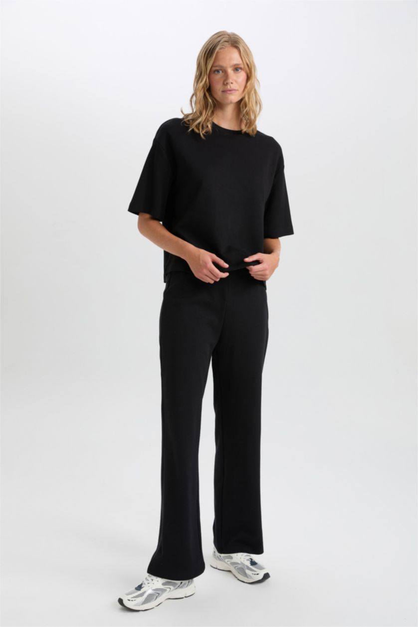 WOMAN Black Relax Fit Short Sleeve T-Shirt