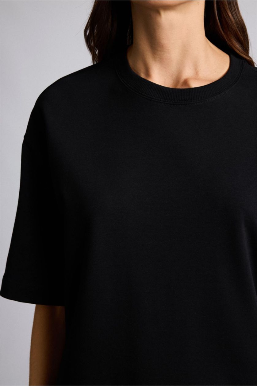 حريمي أسود Woman Short Sleeve T-Shirt