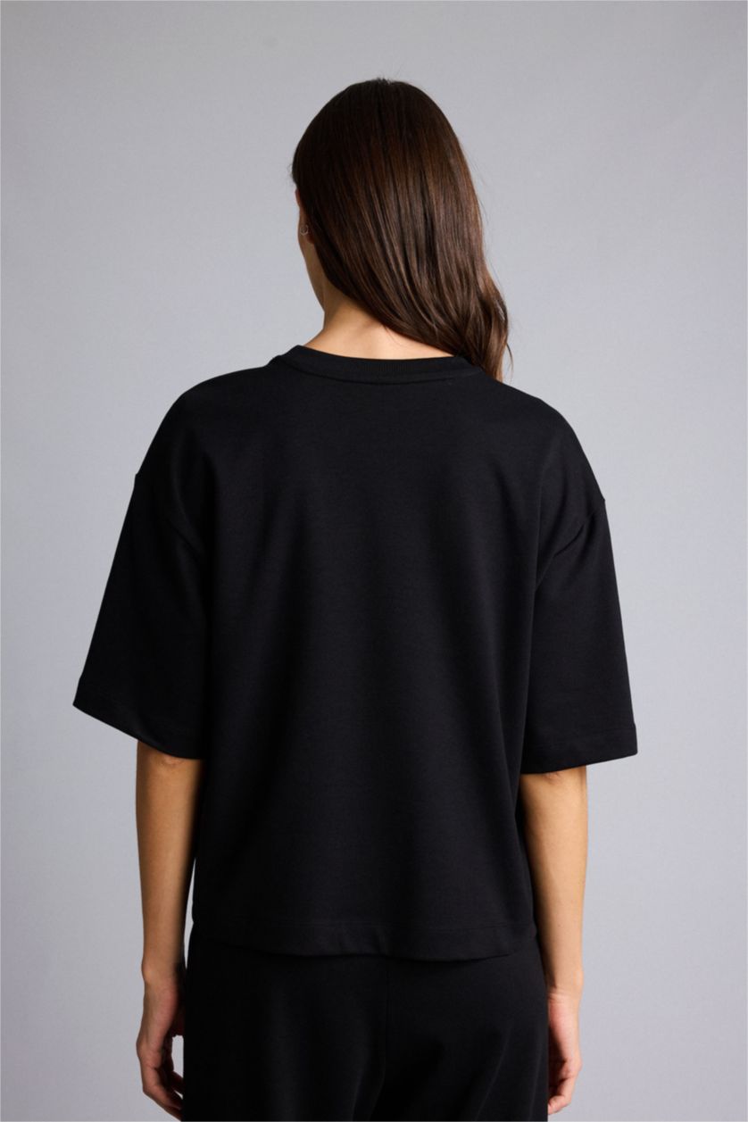 حريمي أسود Woman Short Sleeve T-Shirt