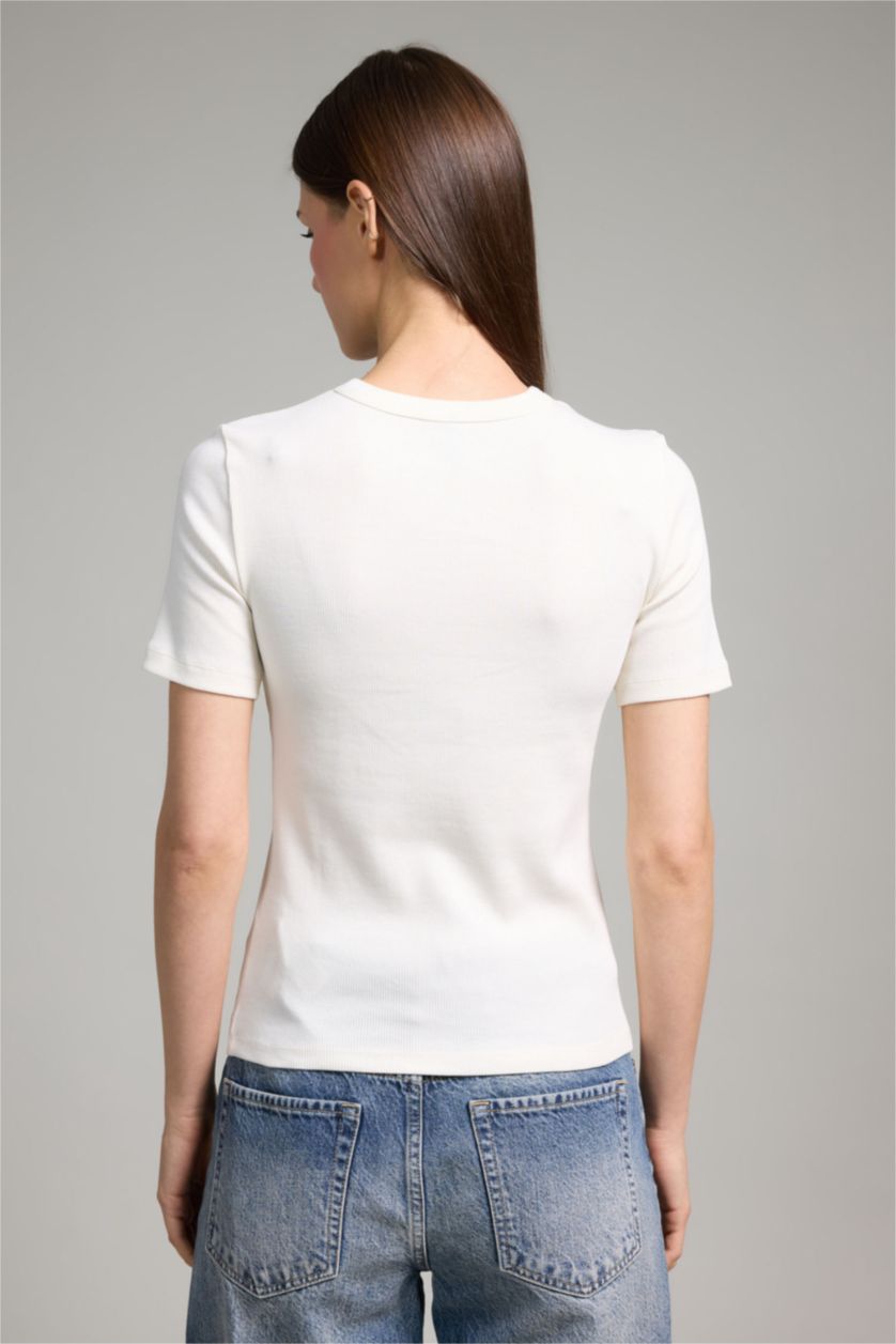 WOMAN Ecru Woman Short Sleeve T-Shirt