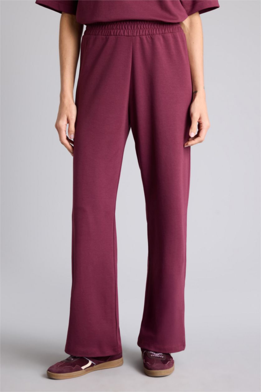 WOMAN Bordeaux Straight Fit Basic Trousers