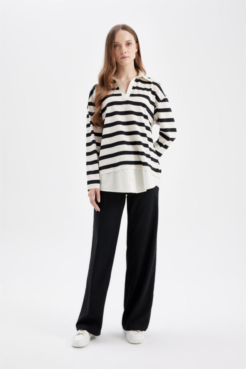 Women Black Wide Leg Trousers