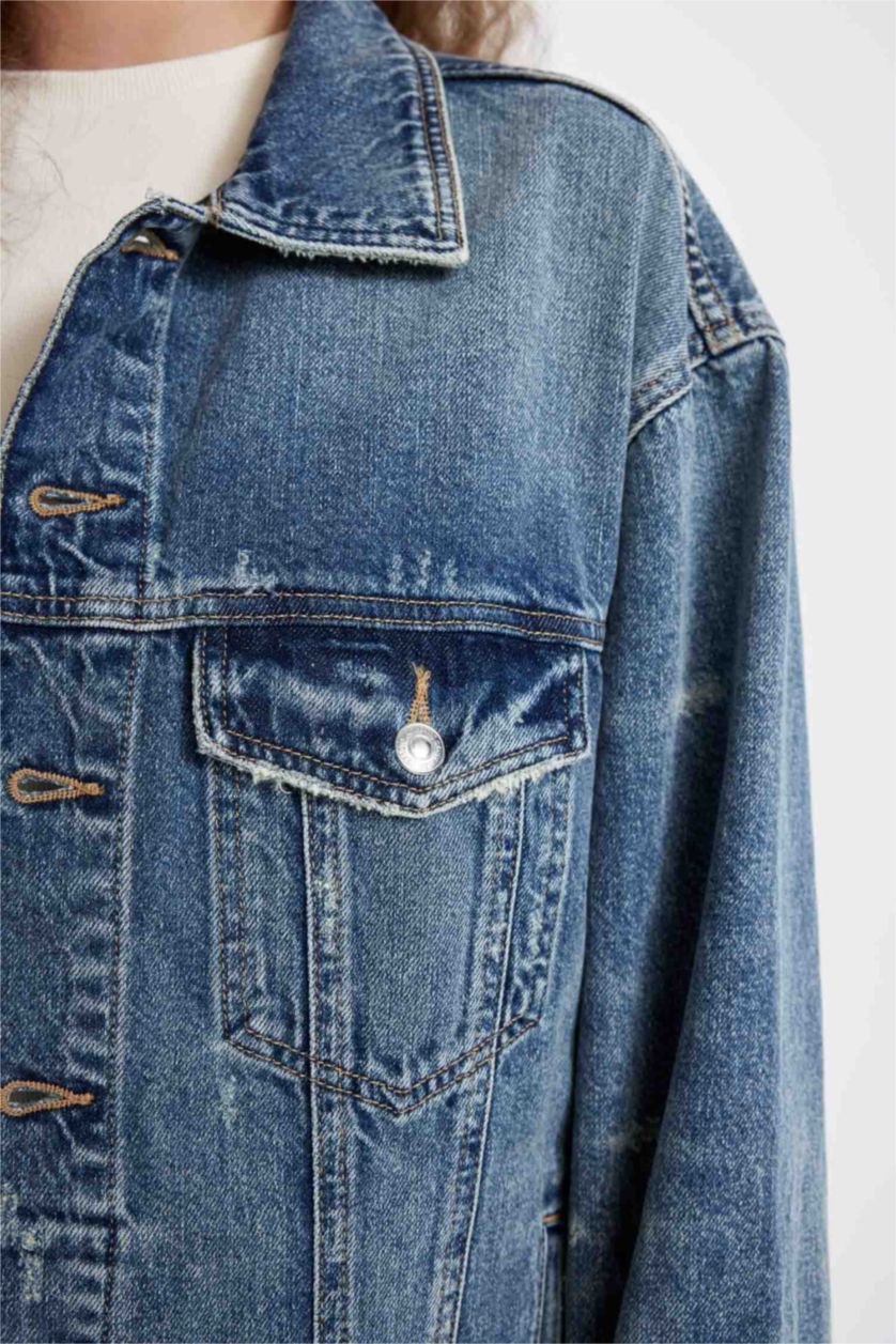 FEMME Bleu Jacket en Jean Oversize