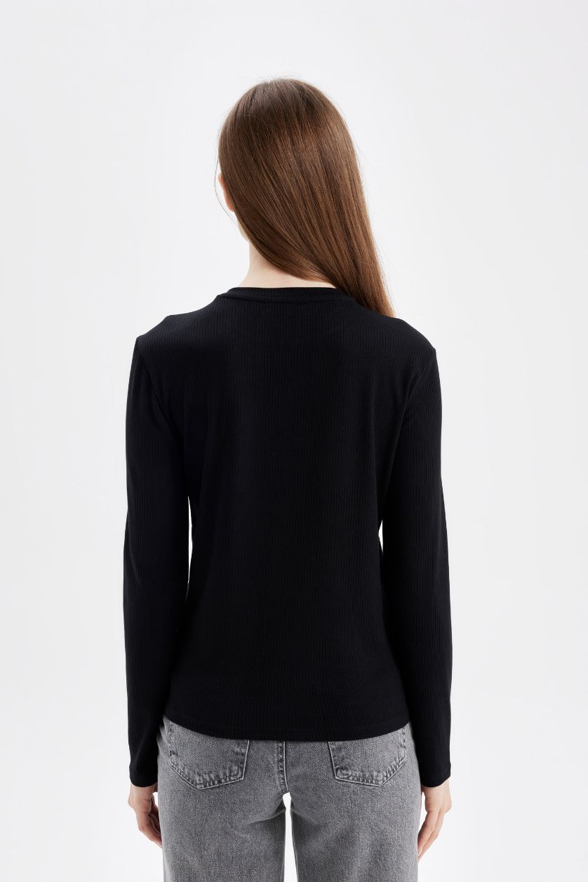 WOMAN Black Long Sleeve T-Shirt Tunic