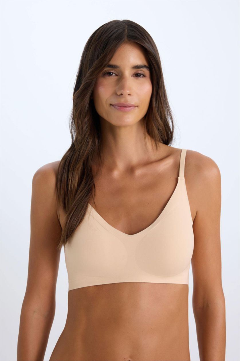 WOMAN Beige Removable Padded Invisible Bra