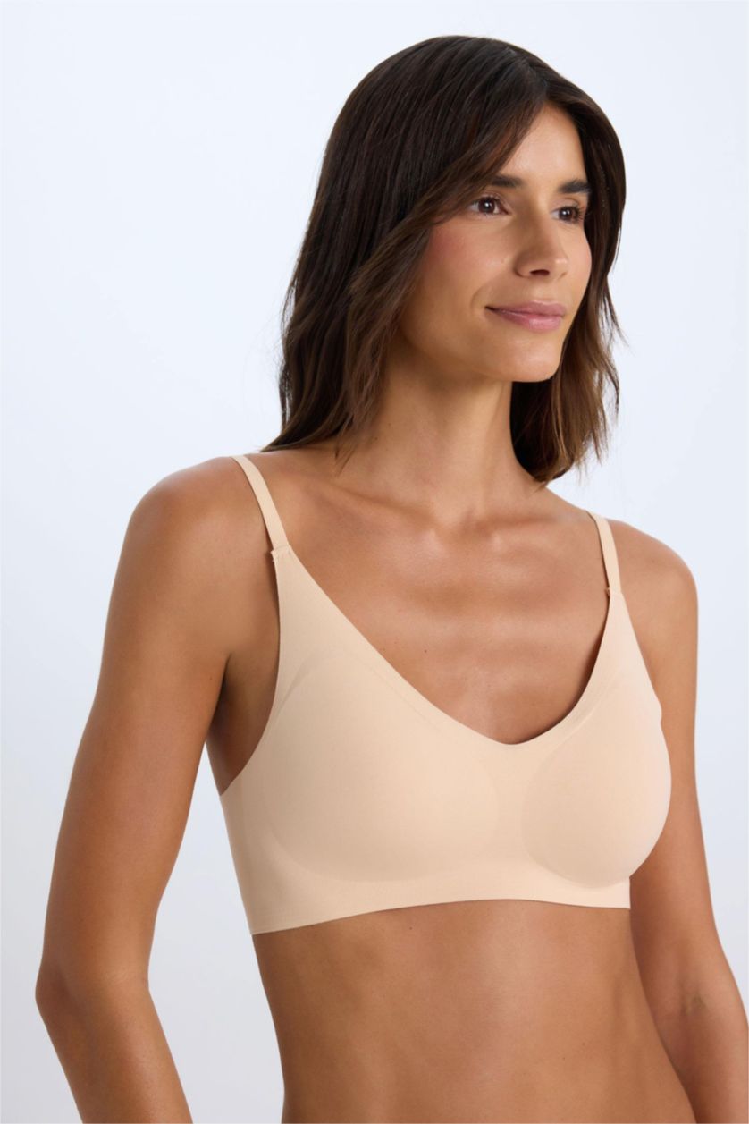 WOMAN Beige Removable Padded Invisible Bra
