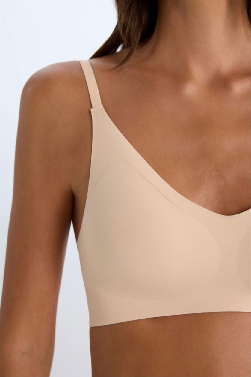WOMAN Beige Removable Padded Invisible Bra