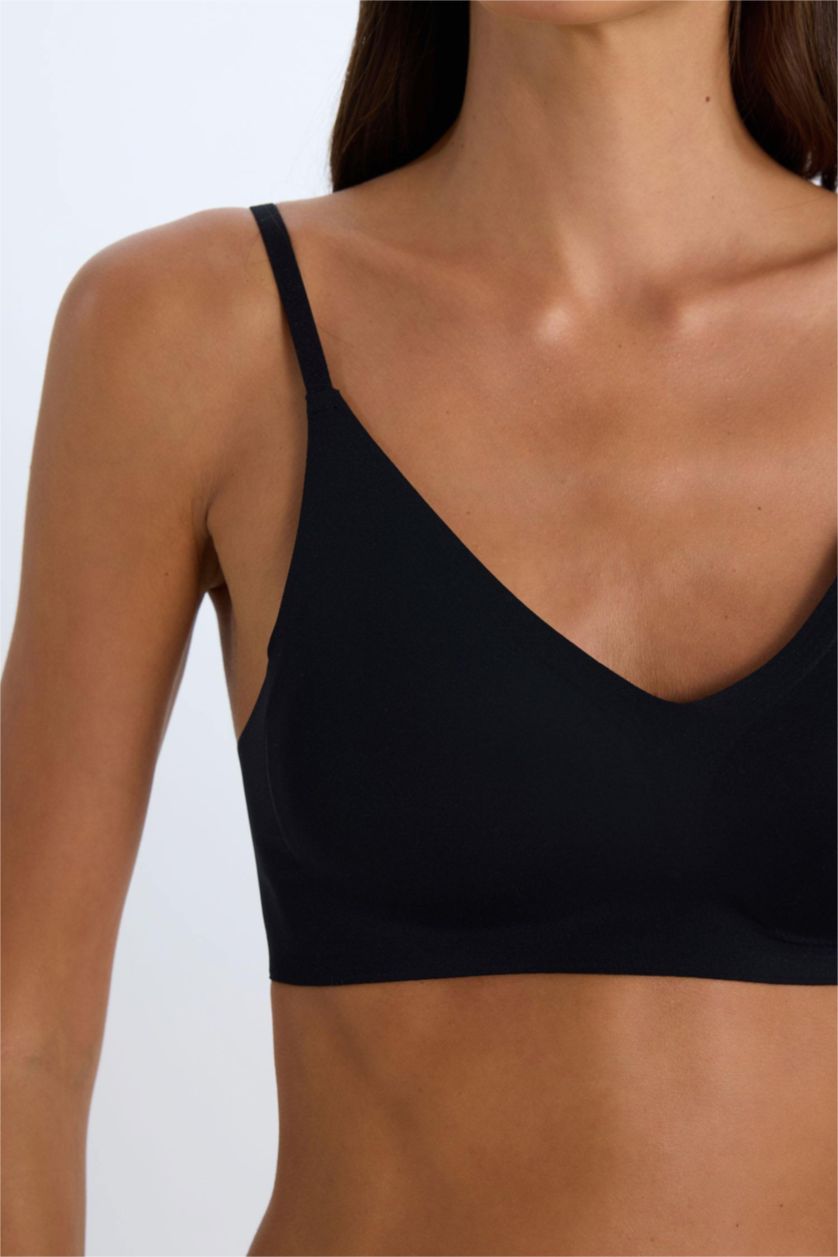 Kadın Siyah Çıkarılabilir Pedli Bra