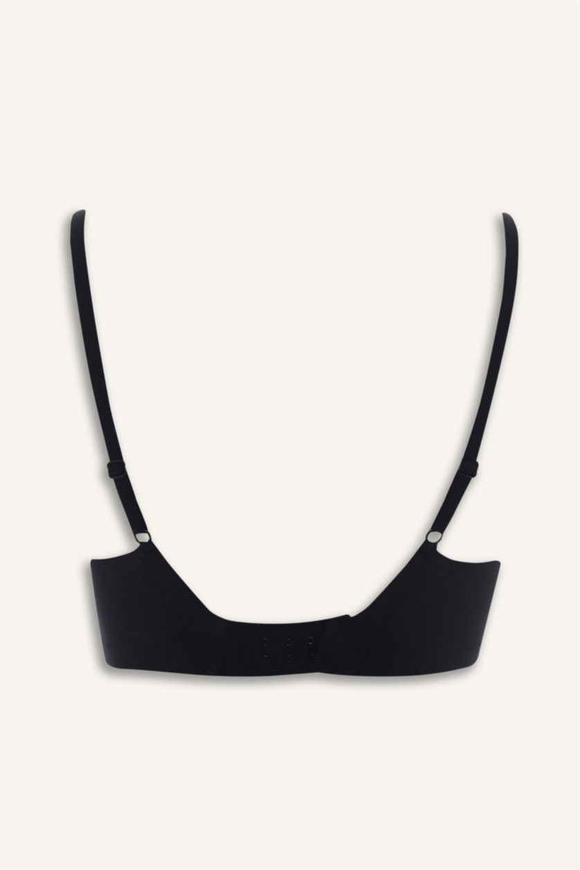 Kadın Siyah Çıkarılabilir Kap Çıkarılabilir Pedli Balensiz Görünmez Sütyen