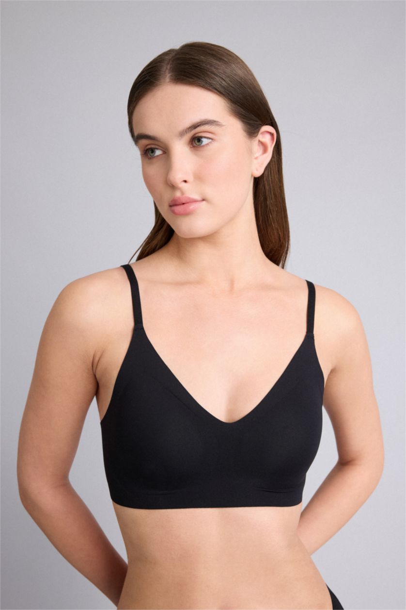 Женщины Черный Fall in Love Со съемными вкладышами Съемная подкладка без косточек бюстгальтер