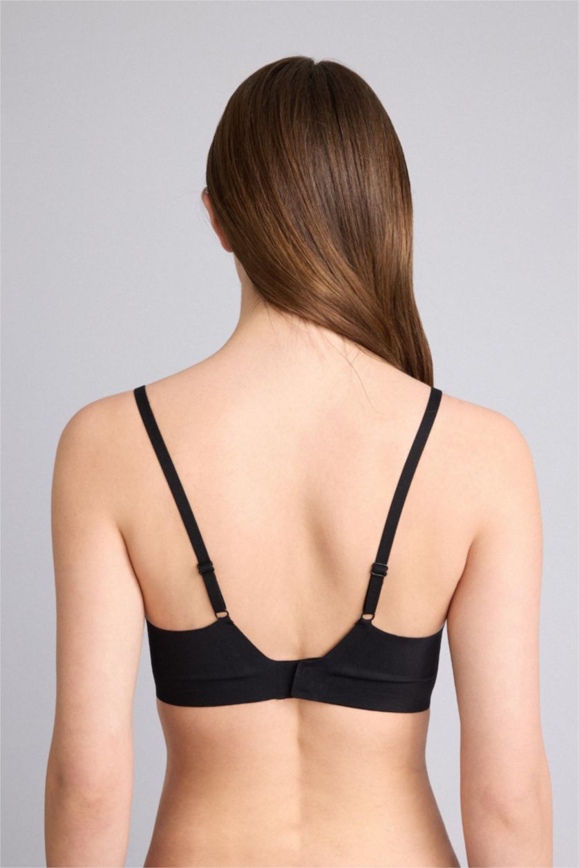 Женщины Черный Fall in Love Со съемными вкладышами Съемная подкладка без косточек бюстгальтер