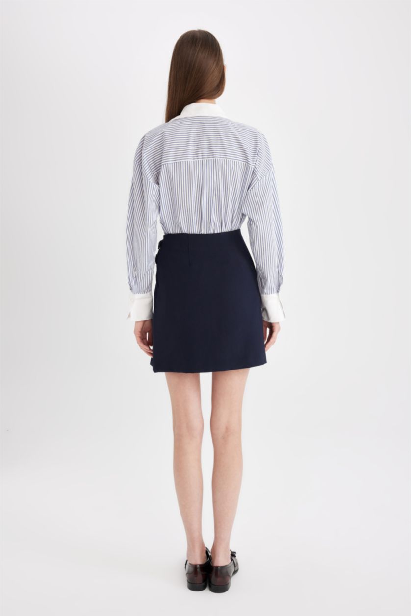 Әйелдерге әскери-теңіз қысқа ұзындық Тоқылған юбка