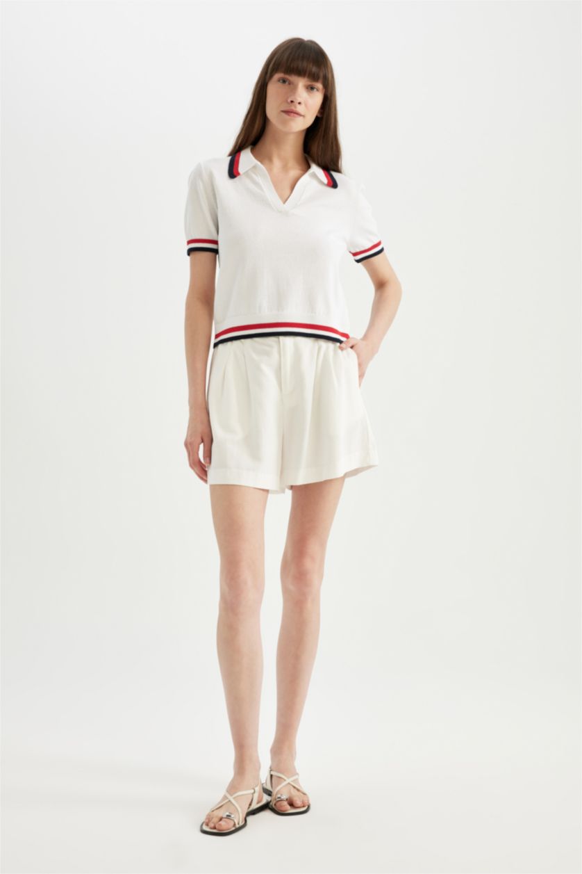 WOMAN Ecru Regular Fit Pullover