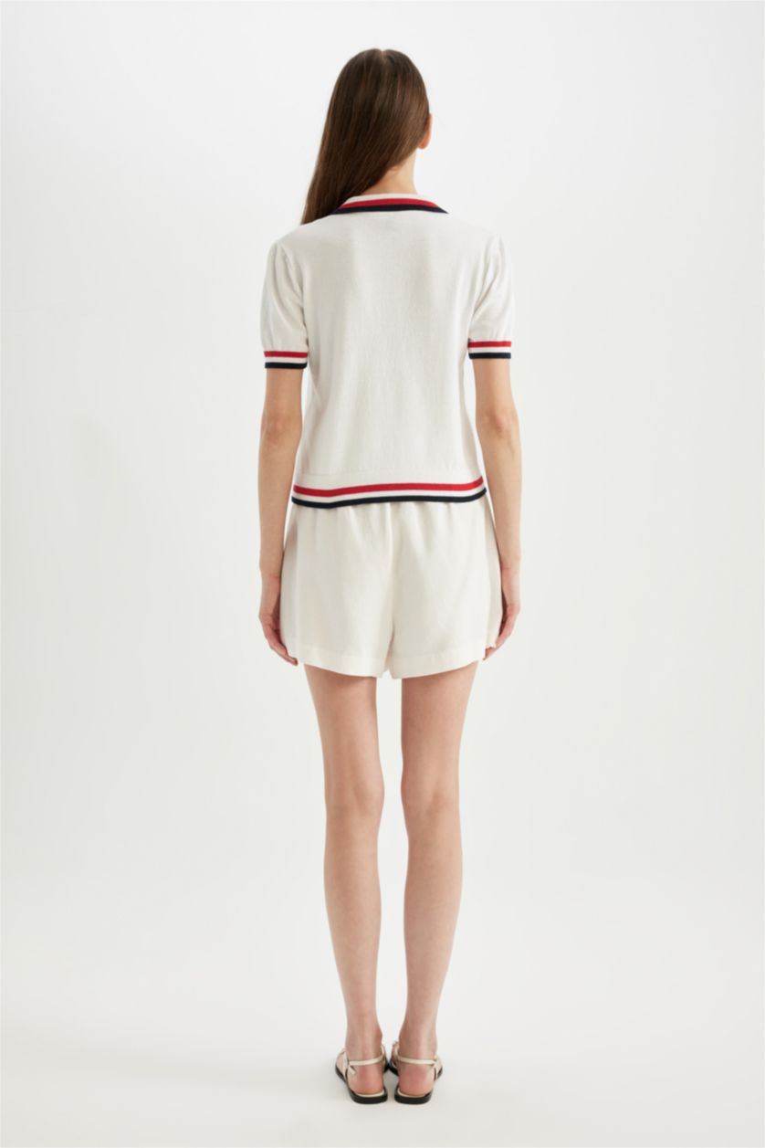 WOMAN Ecru Regular Fit Pullover