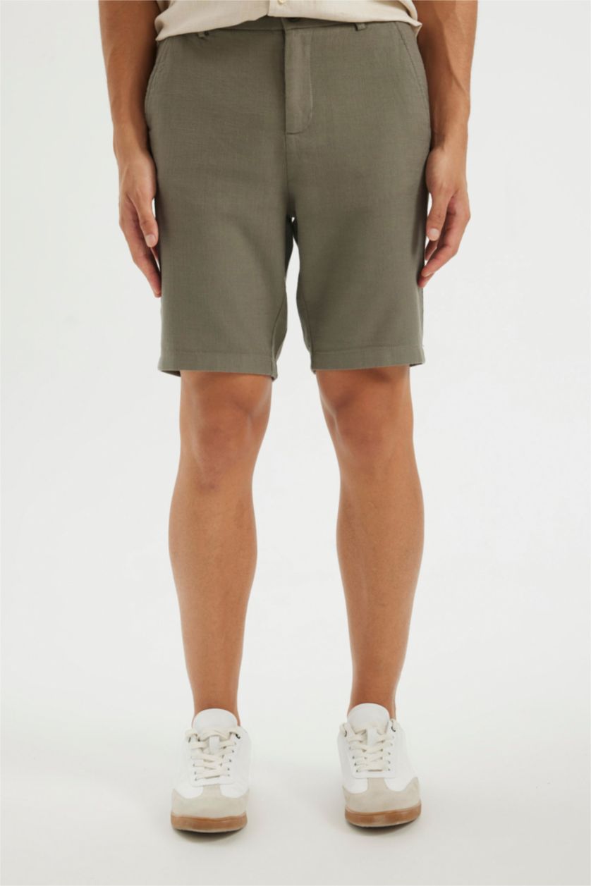 MAN Teak Cotton Bermuda Shorts