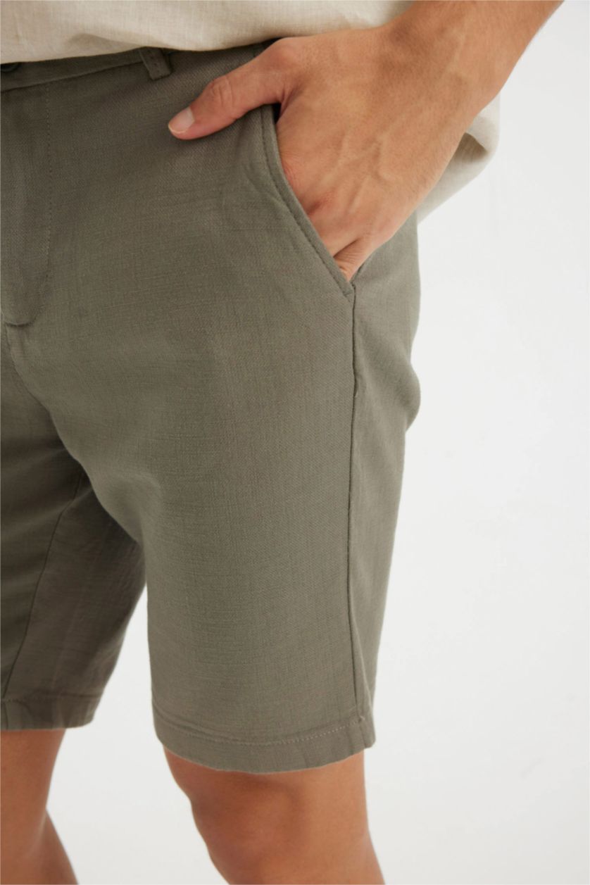MAN Teak Cotton Bermuda Shorts