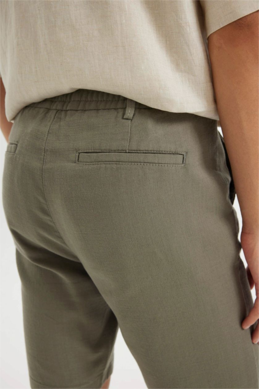 MAN Teak Cotton Bermuda Shorts