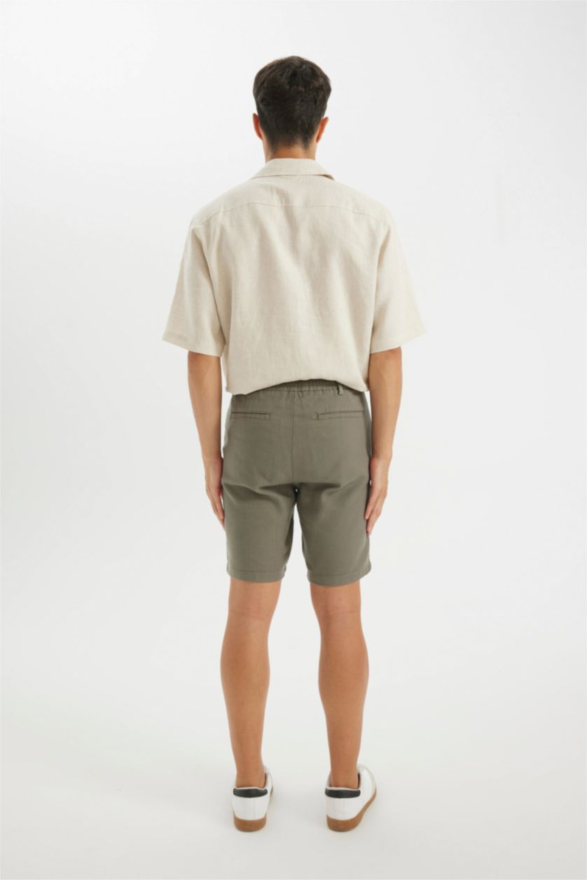 MAN Teak Cotton Bermuda Shorts