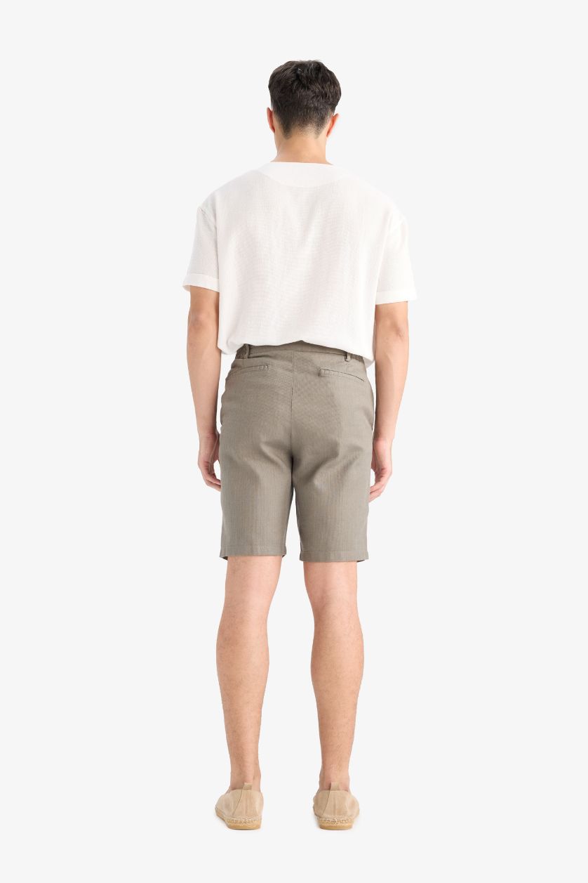 MAN Teak Cotton Bermuda Shorts