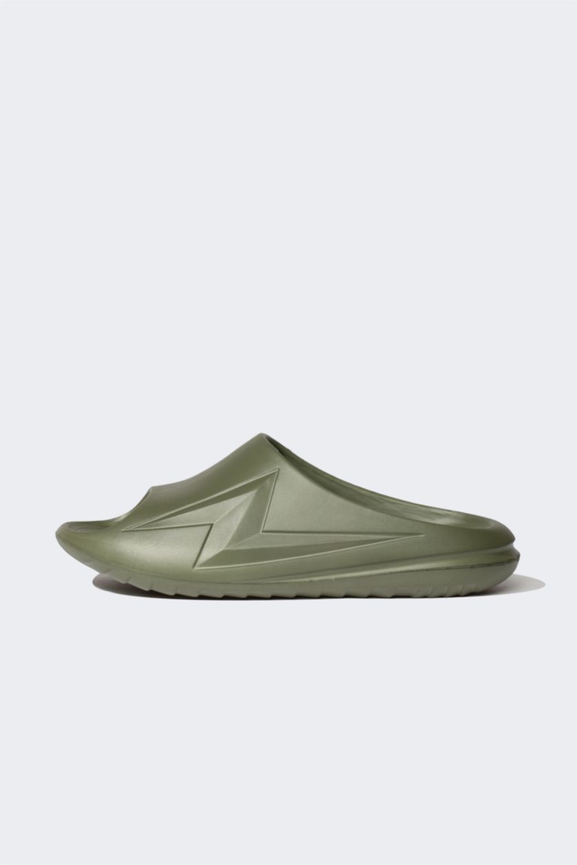 Man Khaki Man High Sole Slip On Slippers