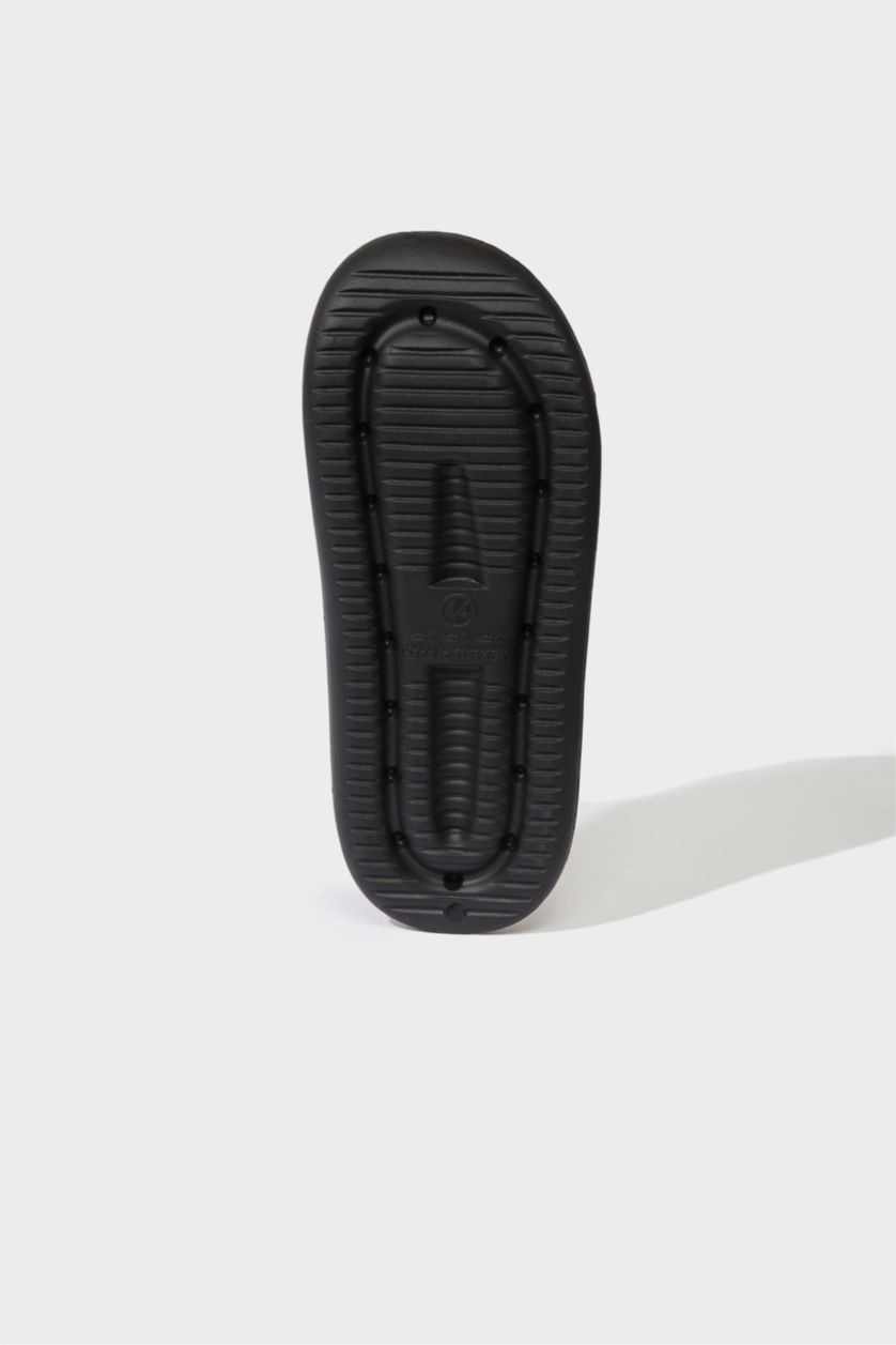 Men Black Man Flat Sole Double Banded Eva Slippers