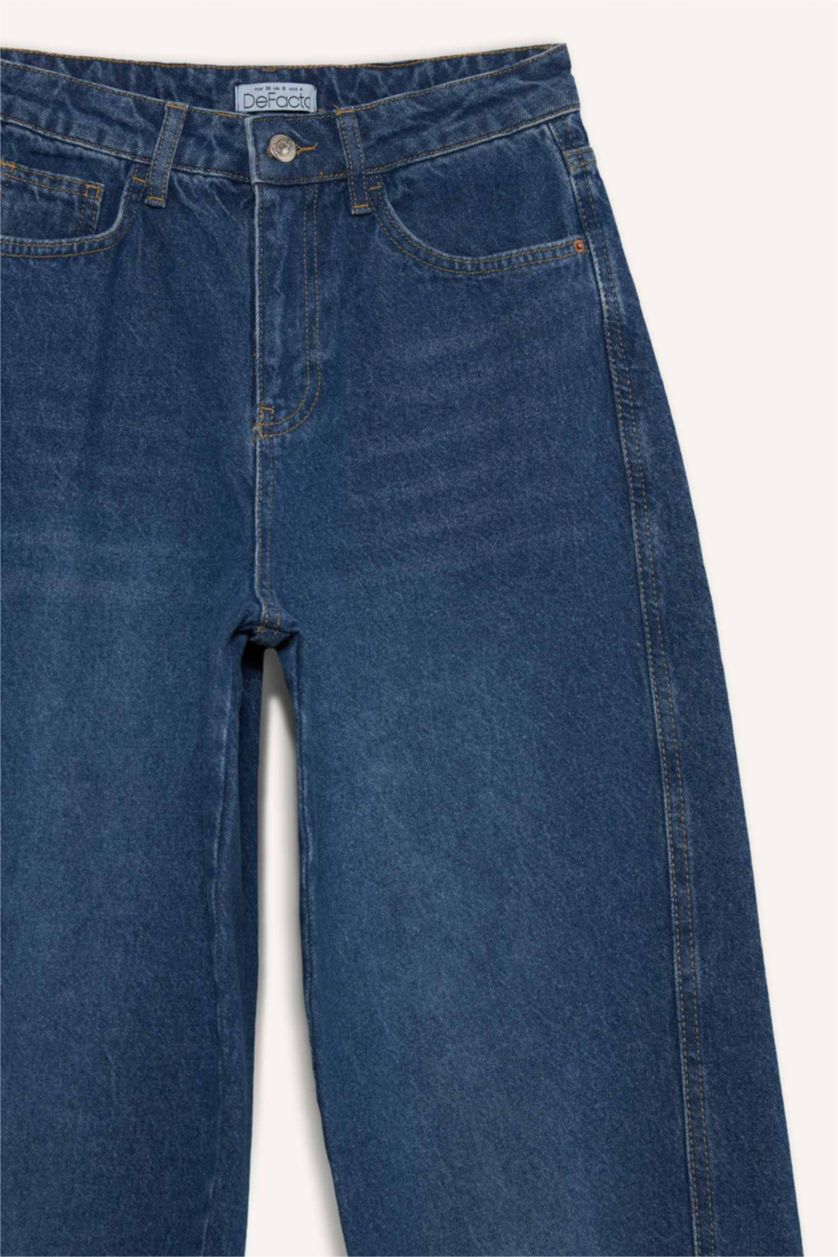 WOMAN Blue Carrot Fit High Waist Ankle Length Washed Jeans