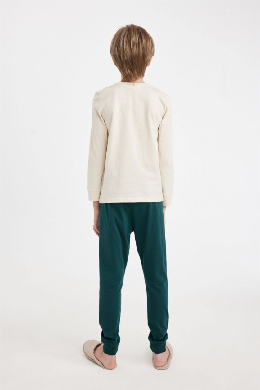 Erkek Çocuk - Genç Erkek Açık Taş Pijama Takımı Marvel Uzun Kollu Üst Beli Lastikli Uzun Alt Erkek Çocuk