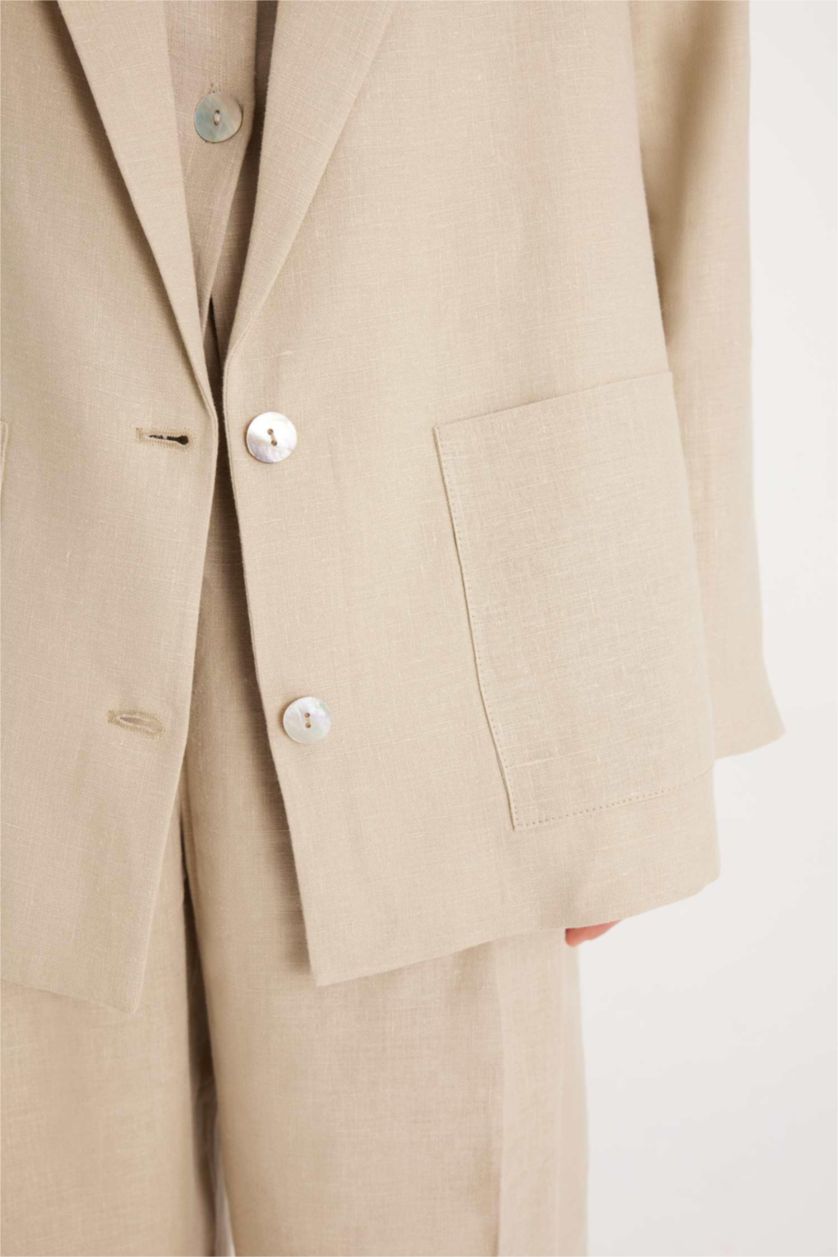 Woman Beige linen Blazer