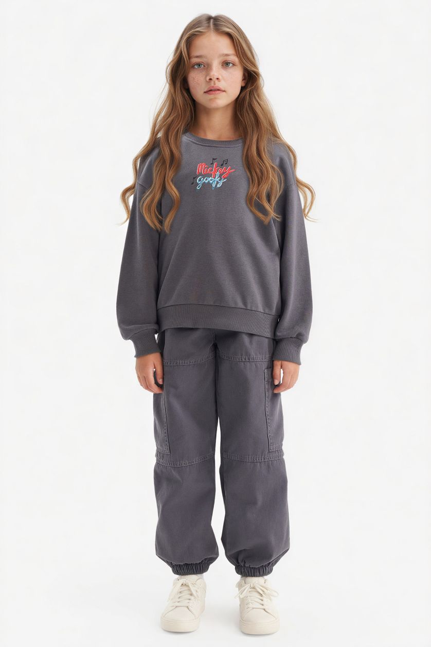 بناتي أنثرا هودي بناتي اوفر سايز من ديزني ميكي ماوس