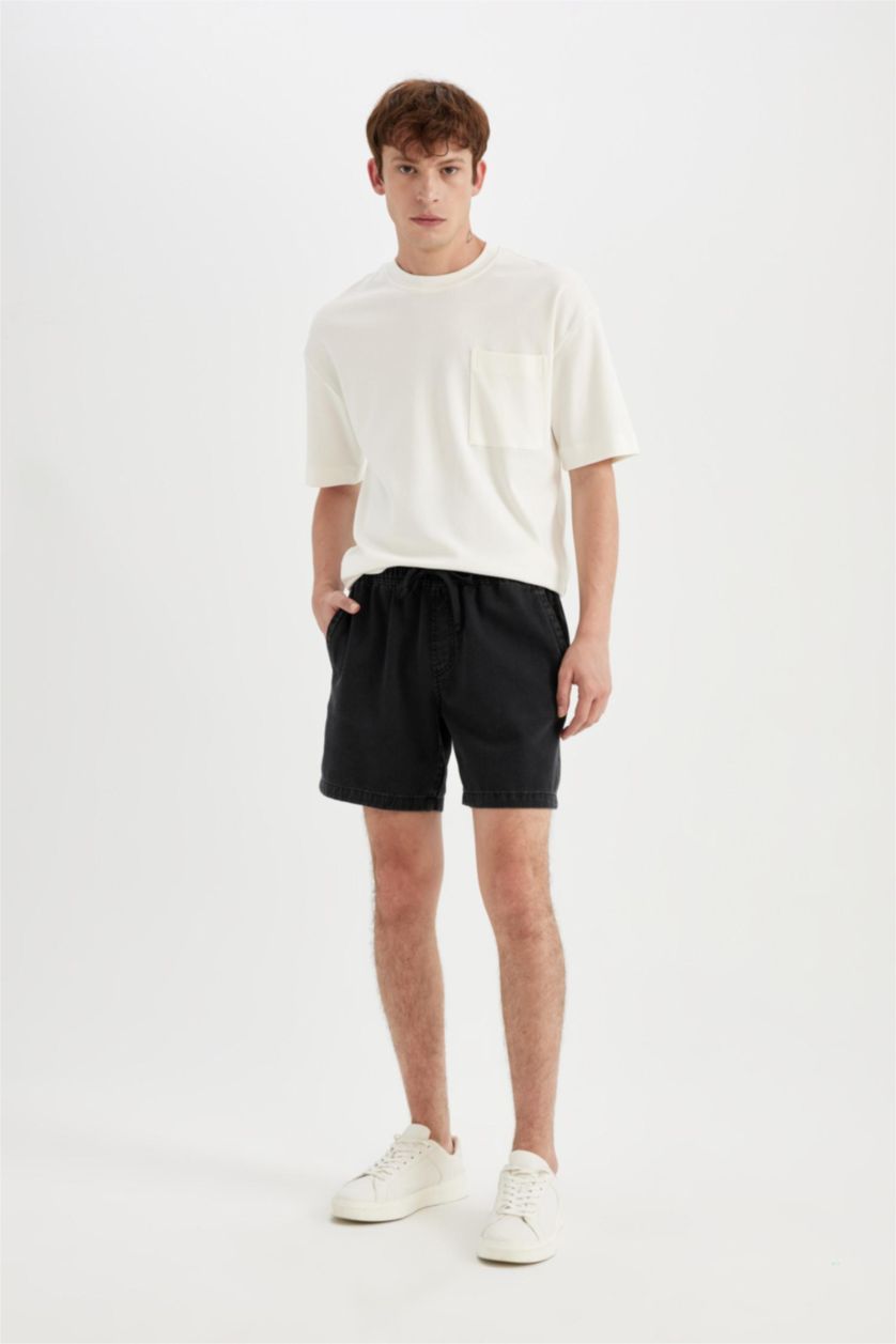 رجالي أنثرا شورت قطن برمودا قصة مريحة