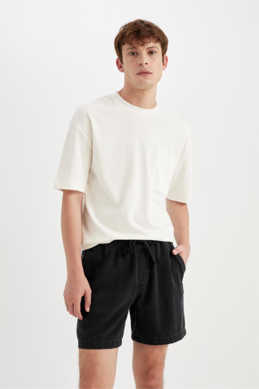 رجالي أنثرا شورت قطن برمودا قصة مريحة