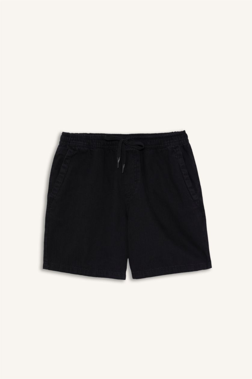 Erkek Antrasit Relaxed Fit Jean Bermuda Şort
