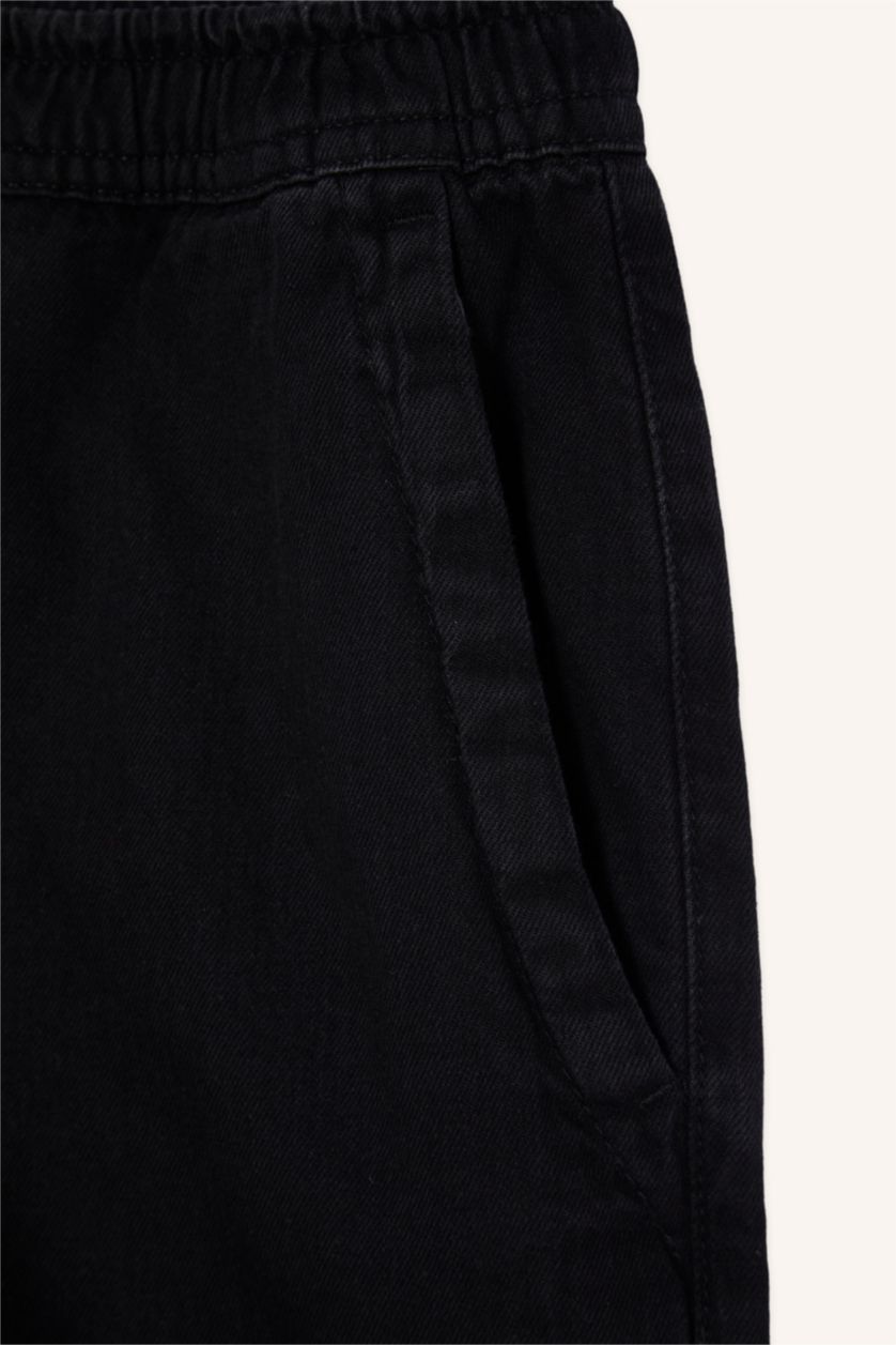 Erkek Antrasit Relaxed Fit Jean Bermuda Şort