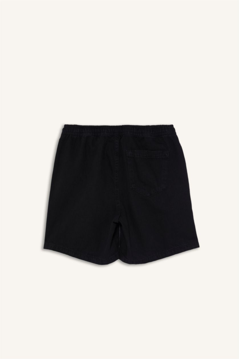 Erkek Antrasit Relaxed Fit Jean Bermuda Şort