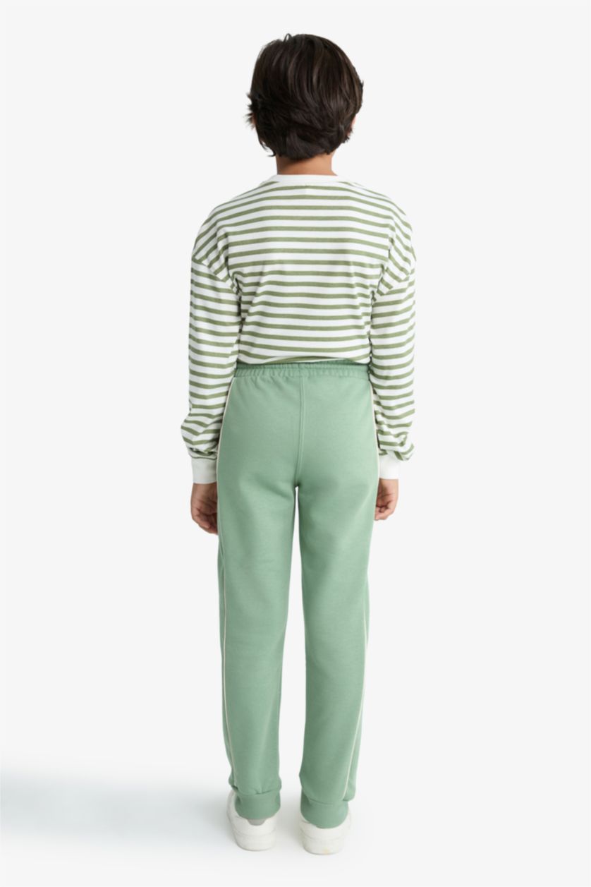 Erkek Çocuk - Genç Erkek Açık Yeşil Beli Lastikli Jogger Eşofman Altı Erkek Çocuk