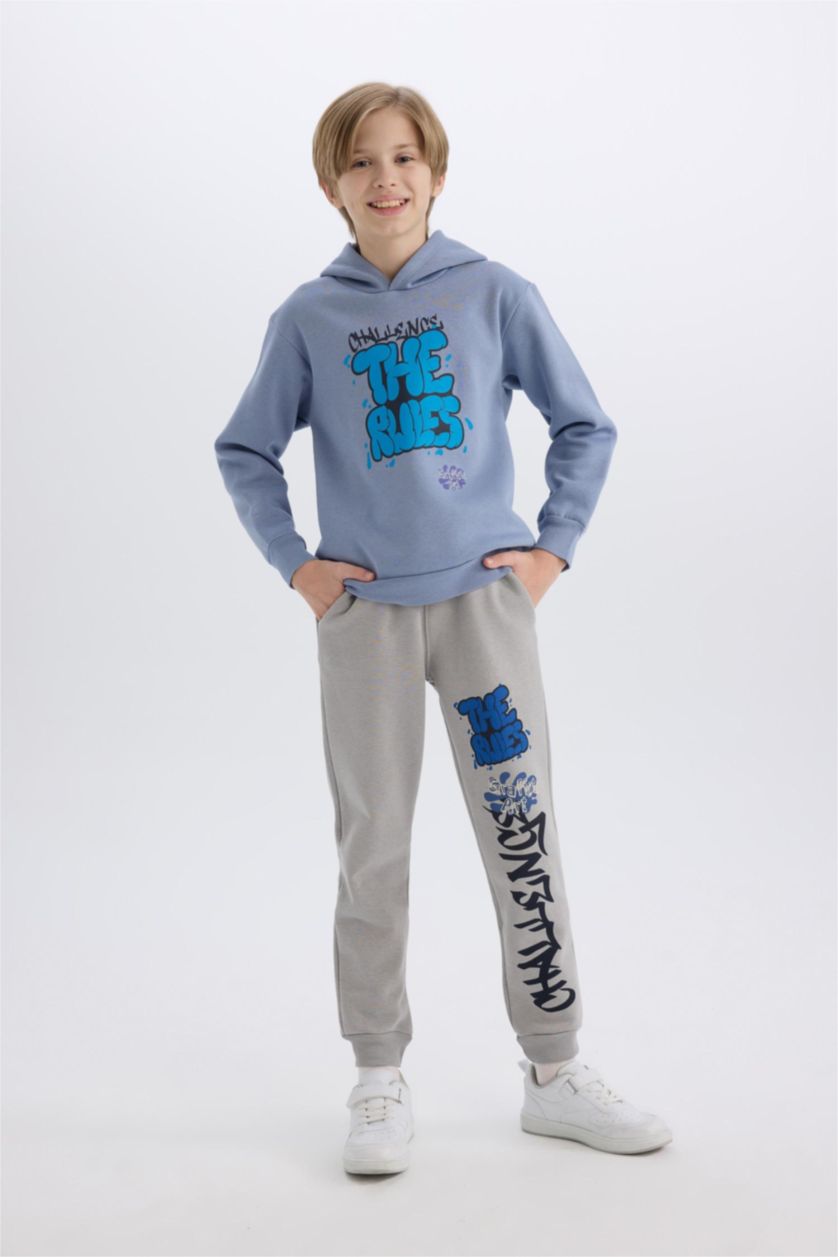 Young Boys - Teen Boys Light Grey Regular Fit Trousers