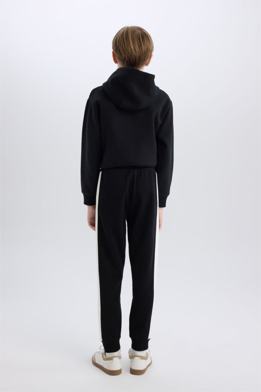 Erkek Çocuk - Genç Erkek Siyah Beli Lastikli Eşofman Altı Erkek Çocuk