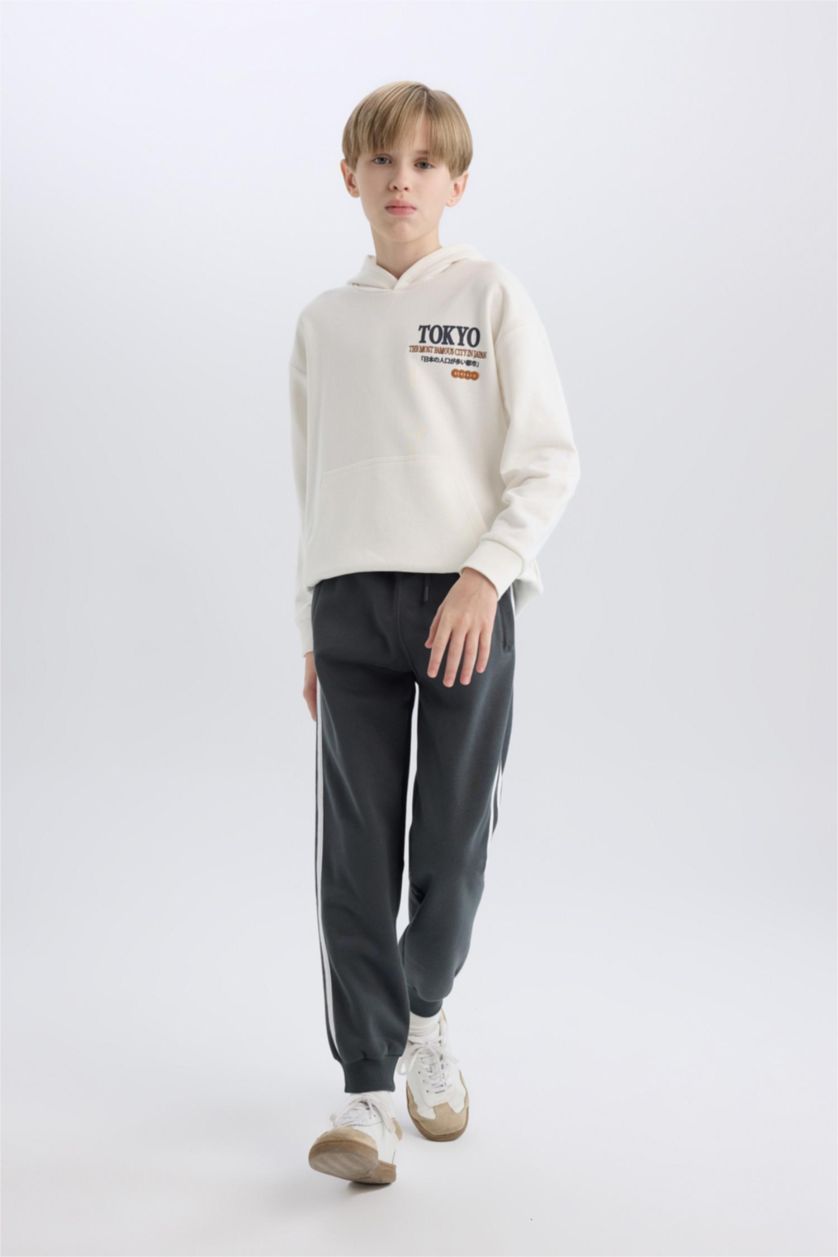 Erkek Çocuk - Genç Erkek Antrasit Erkek Çocuk Beli Paçası Lastikli Eşofman Altı