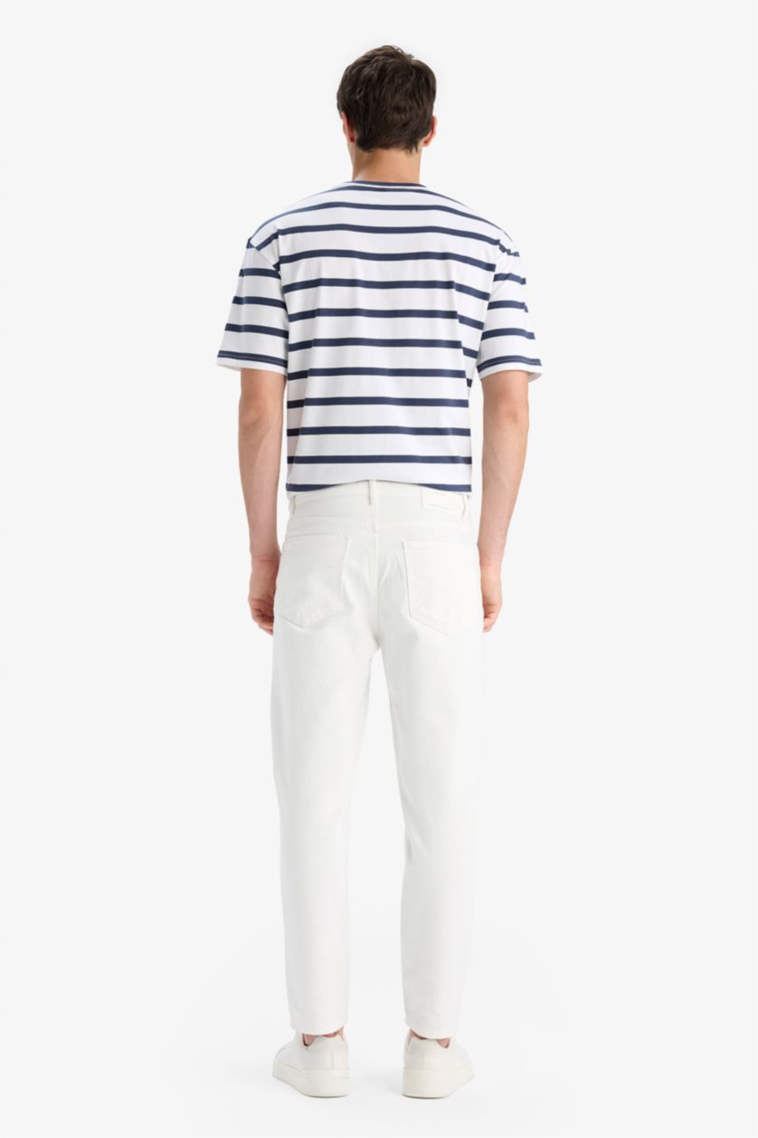 Man White 90's Slim Fit High Waist Narrow Leg Jeans