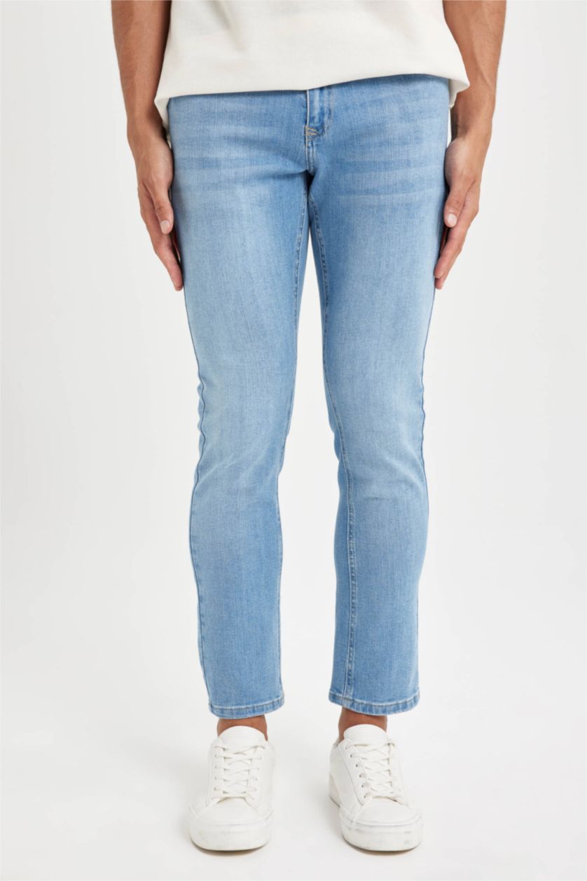 رجال أزرق فاتح سروال جينز بيدرو سليم فيت بخصر عادي