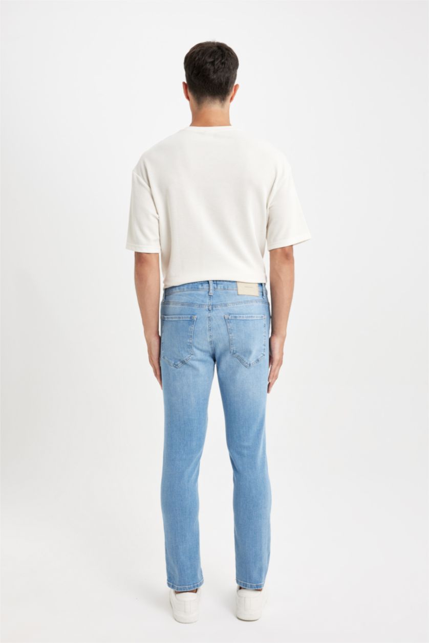 رجال أزرق فاتح سروال جينز بيدرو سليم فيت بخصر عادي