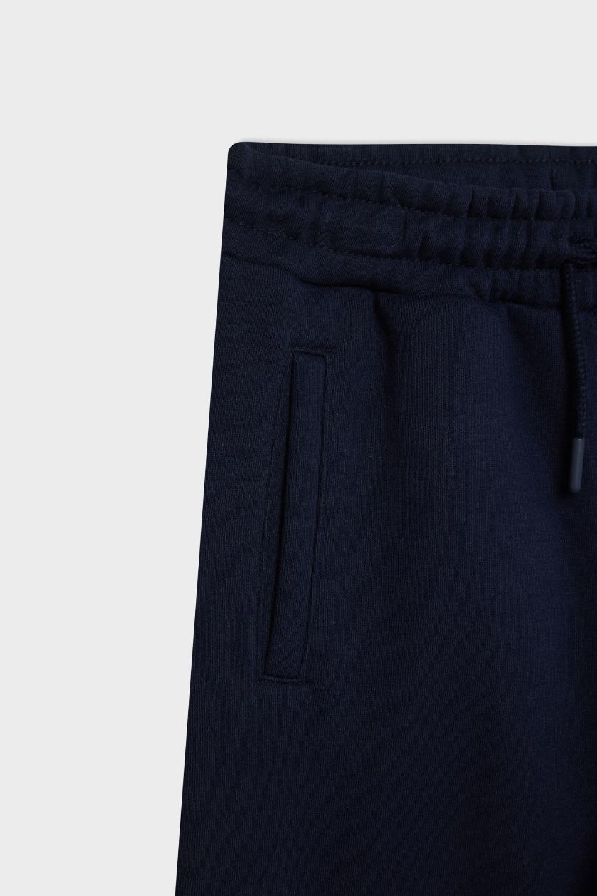 BOYS & TEENS NAVY Boy Regular Fit Elastic Waist Leg Printed Jogger Sweatpants