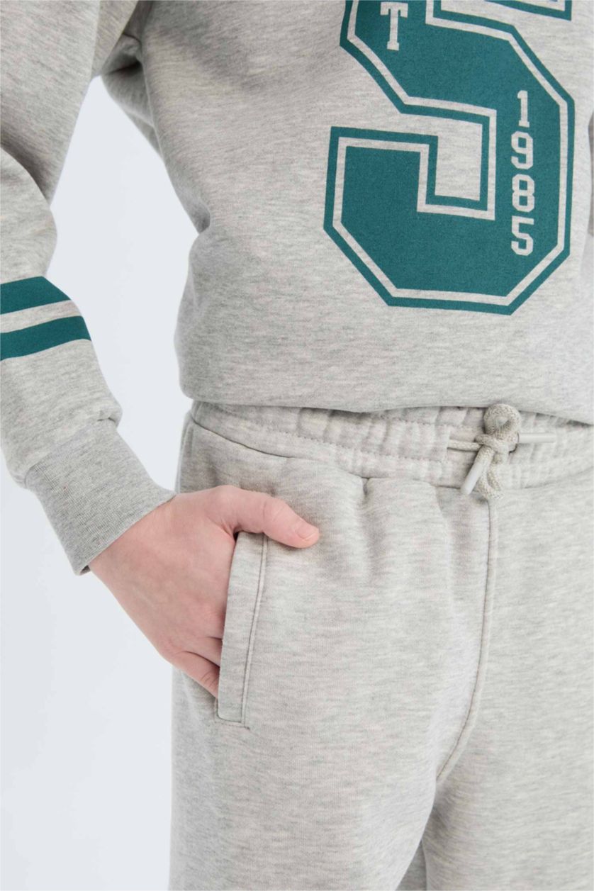 أولاد ميلانج رمادي سروال رياضي أولادي قصة عادية