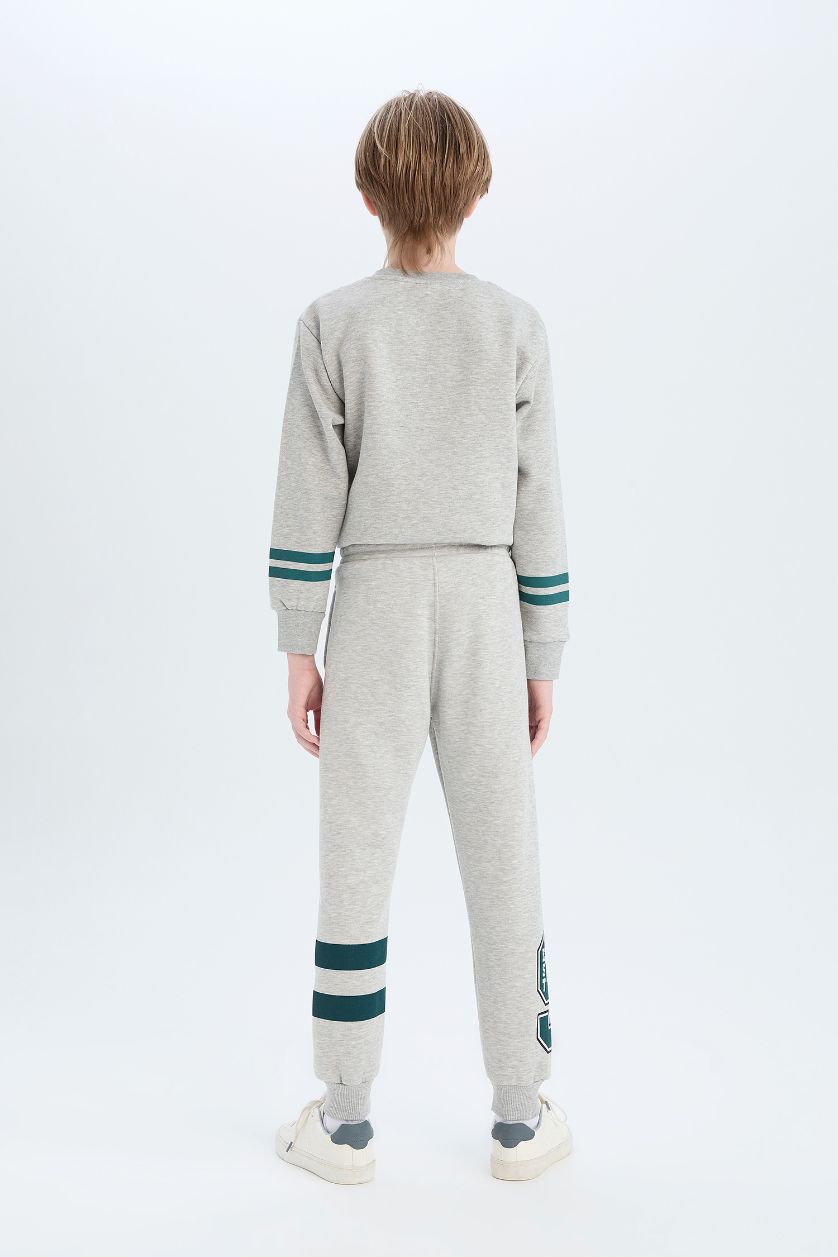 أولاد ميلانج رمادي سروال رياضي أولادي قصة عادية