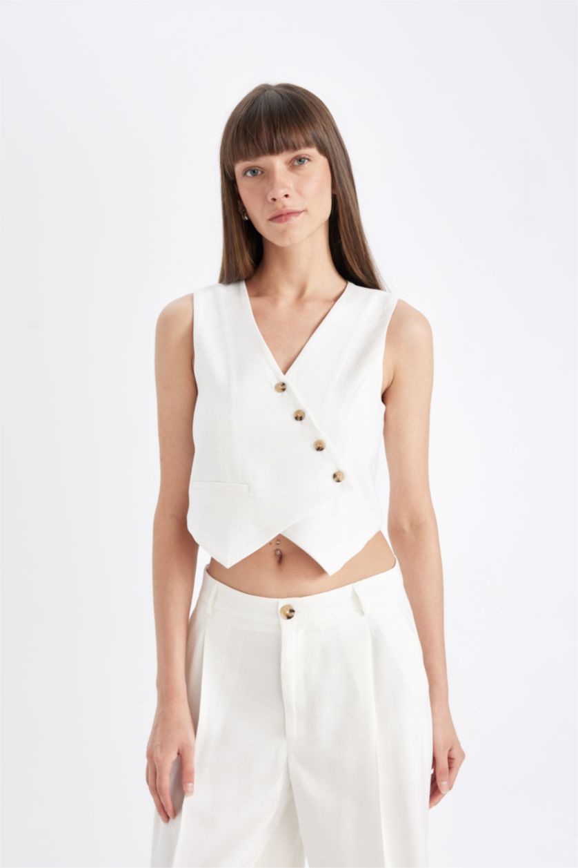 FEMME Écru Tencel Asymétrique