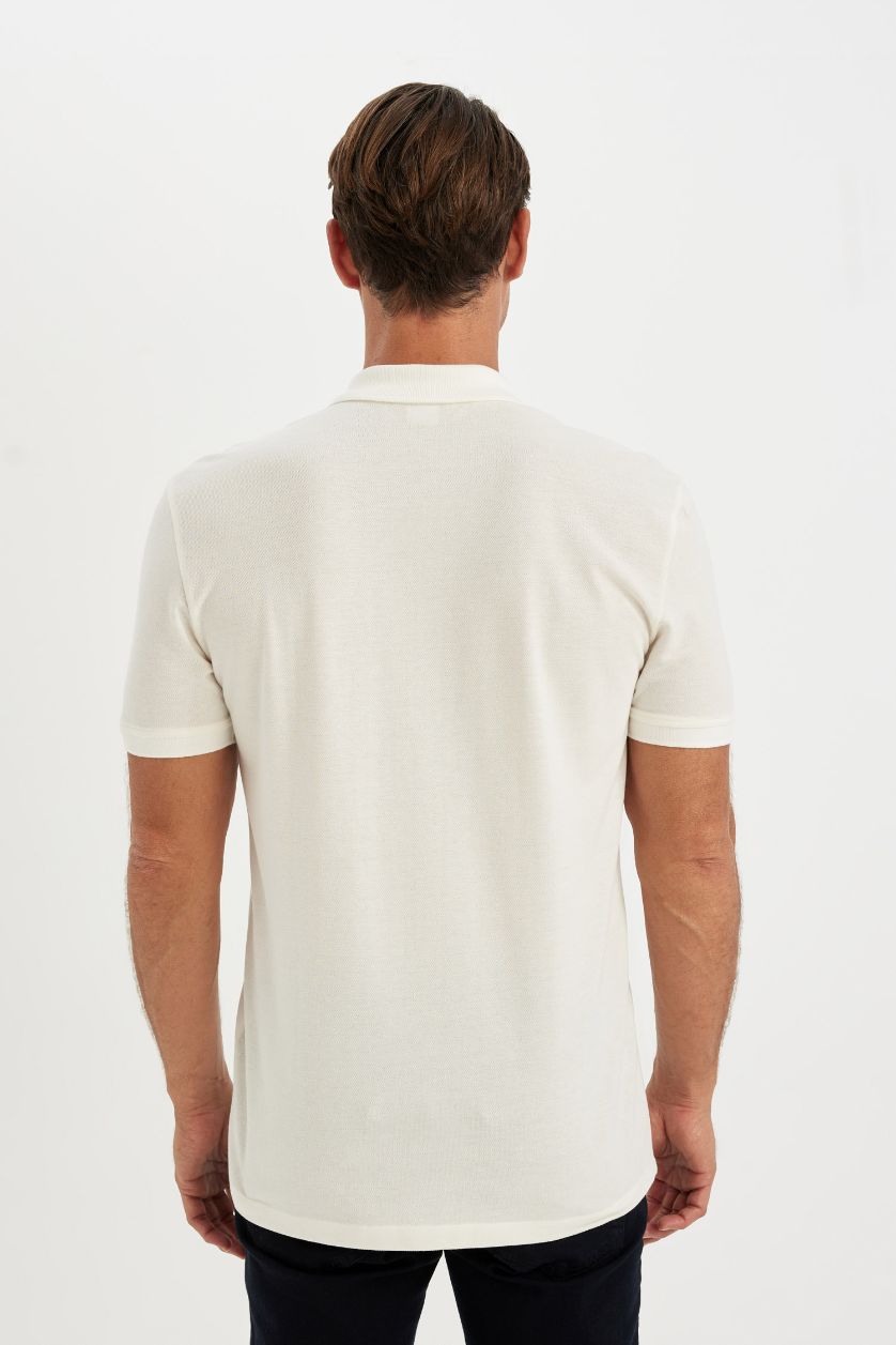 رجال بيج فاتح تيشيرت بولو نص كم بيكة نص كم قصة عادية