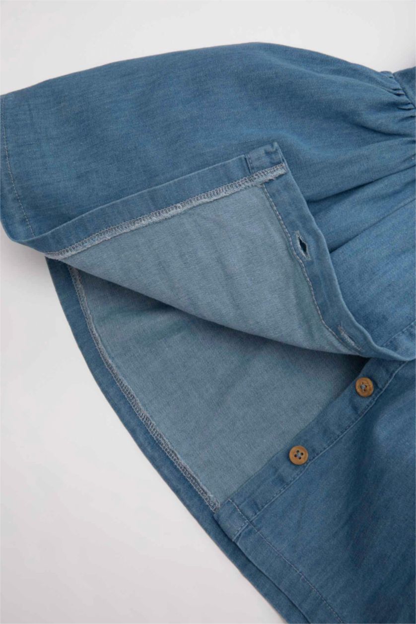 Baby Girl Light Blue Baby Girl Sleeveless Denim Dress