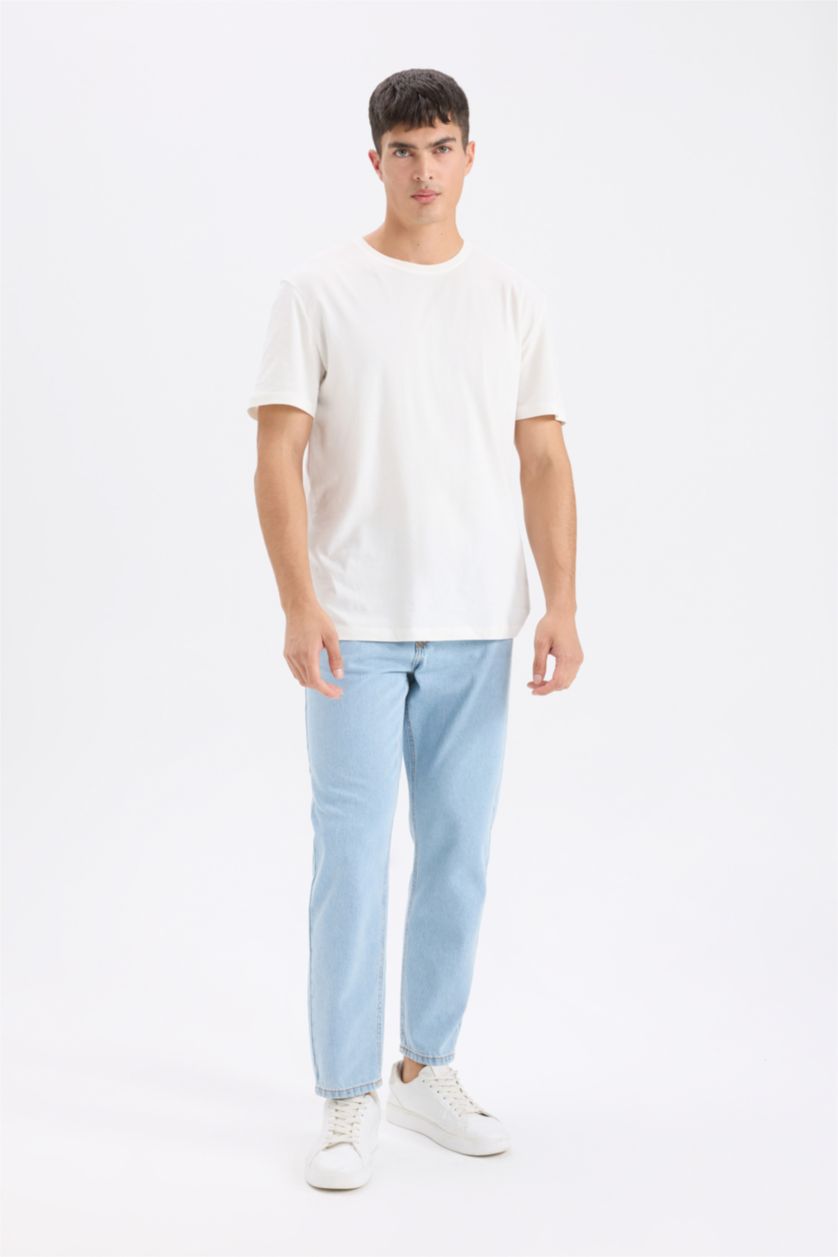 HOMME BLEU Clair Pantalon en Jean Slim Style des Années 90 Coupe Skinny
