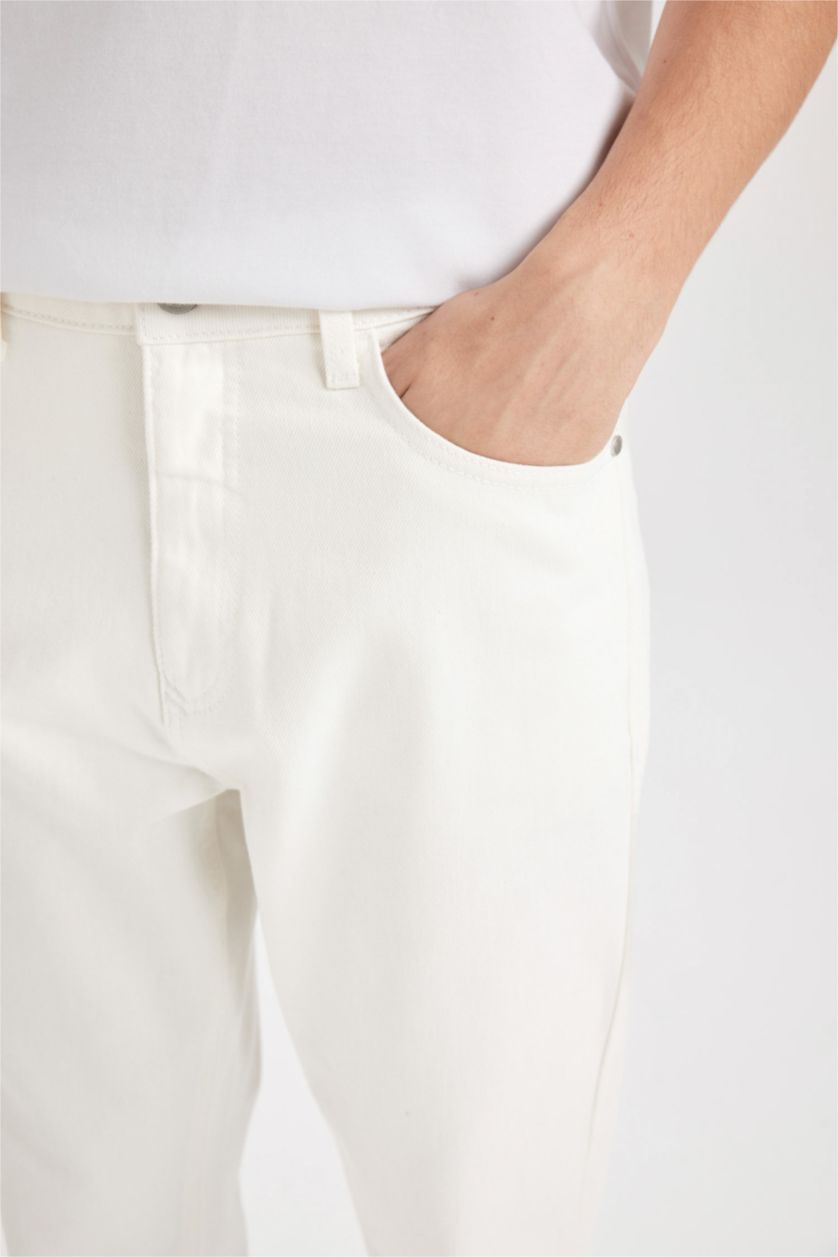 MAN White 90’S Slim Fit Trousers