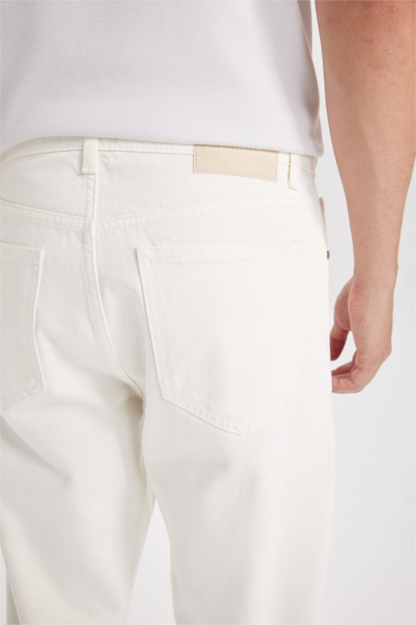 MAN White 90’S Slim Fit Trousers